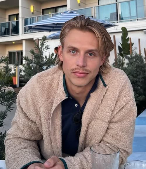 Slava Litvin at a beachside hotel patio in Los Angeles